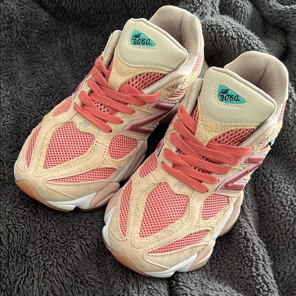 New Balance Coral and Beige Athletic Shoes